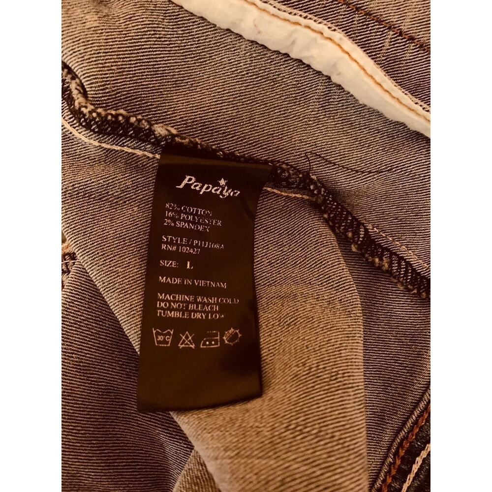 Papaya Design Cropped Denim Jean Jacket - Picture 11 of 11